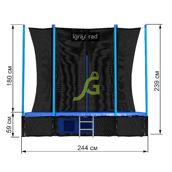 Батут с защитной сеткой IgraGrad Classic 244 см (8ft) Батут с защитной сеткой IgraGrad Classic 244 см (8ft)