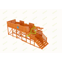 Зимняя горка ‘IgraGrad Snow Fox 12 м’ с двумя скатами и выкатом 8 м