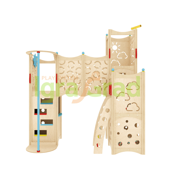 Качельный модуль ‘Гнездо-паутинка + одиночные’