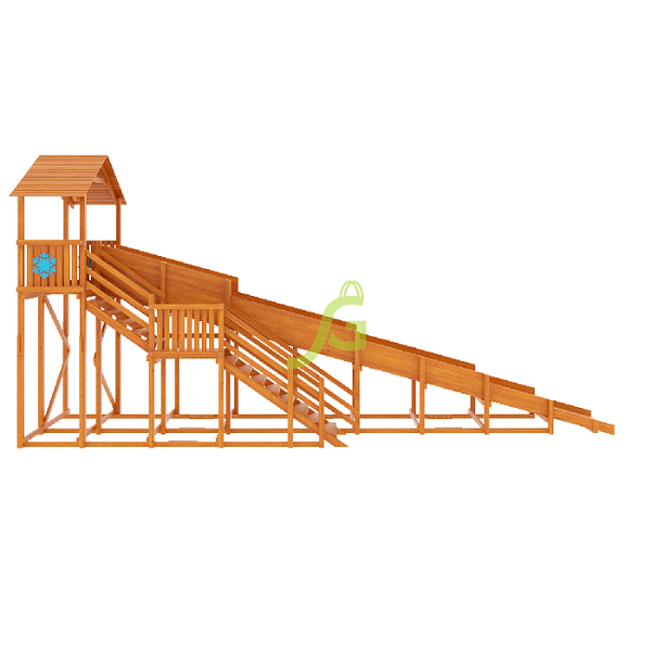 Зимняя горка ‘IgraGrad Snow Fox (Домик)’, скат 10 м