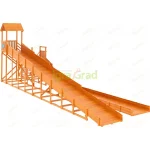 Зимняя горка ‘IgraGrad Snow Fox 12 м’ с двумя скатами и выкатом 8 м