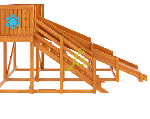 Деревянная зимняя горка ‘IgraGrad Snow Fox’, скат 4 м