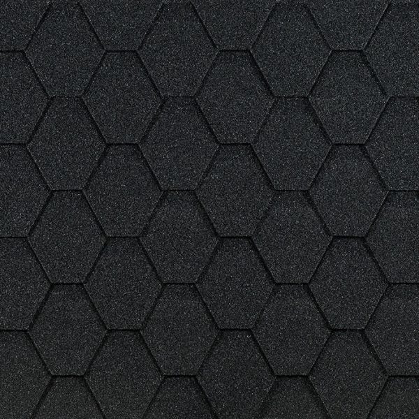 Гибкая черепица Eurasia, Шестигранник, Серый