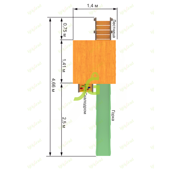 Детская площадка IgraGrad Панда Фани Tower скалодром Детская площадка IgraGrad Панда Фани Tower скалодром