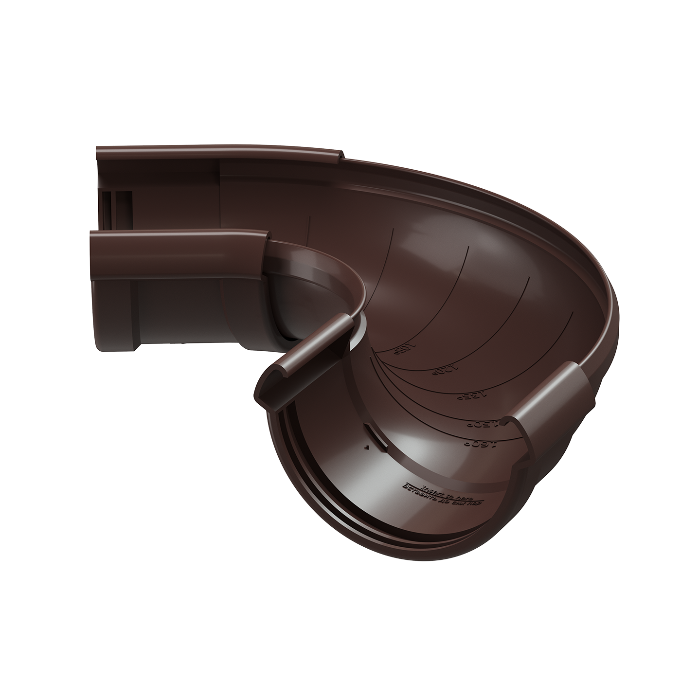 Угол желоба регулируемый LUX, шоколад Угол желоба регулируемый LUX, шоколад