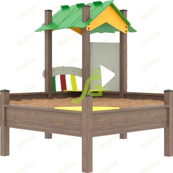 Детская песочница с крышей (мод.2)