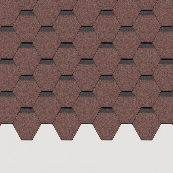 Гибкая черепица Standard, Сота, Красный