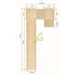 Зимняя горка ‘IgraGrad Snow Fox’, скат 10 м (мод. 2) без окраски