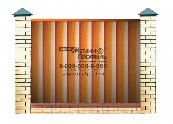 Заборы из металлического сайдинга «Металлический сайдинг ‘Бревно’»