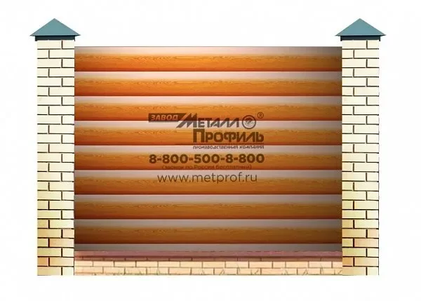 Заборы из металлического сайдинга «Металлический сайдинг ‘Бревно’»