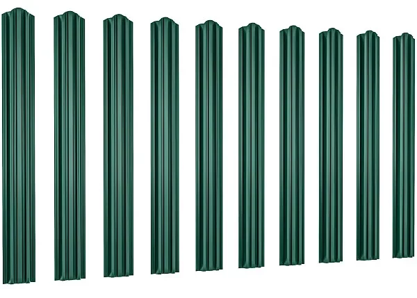 3D штакетник фигурный металлический