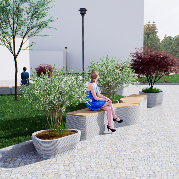 Вазон “Камешки” Большой 1300*1020*550