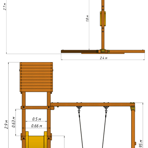Спортивно-игровой комплекс MoyDvor КОВБОЙ (10601 00)