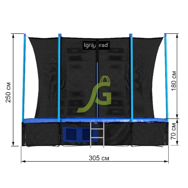 Батут с защитной сеткой IgraGrad Classic 305 см (10 ft)