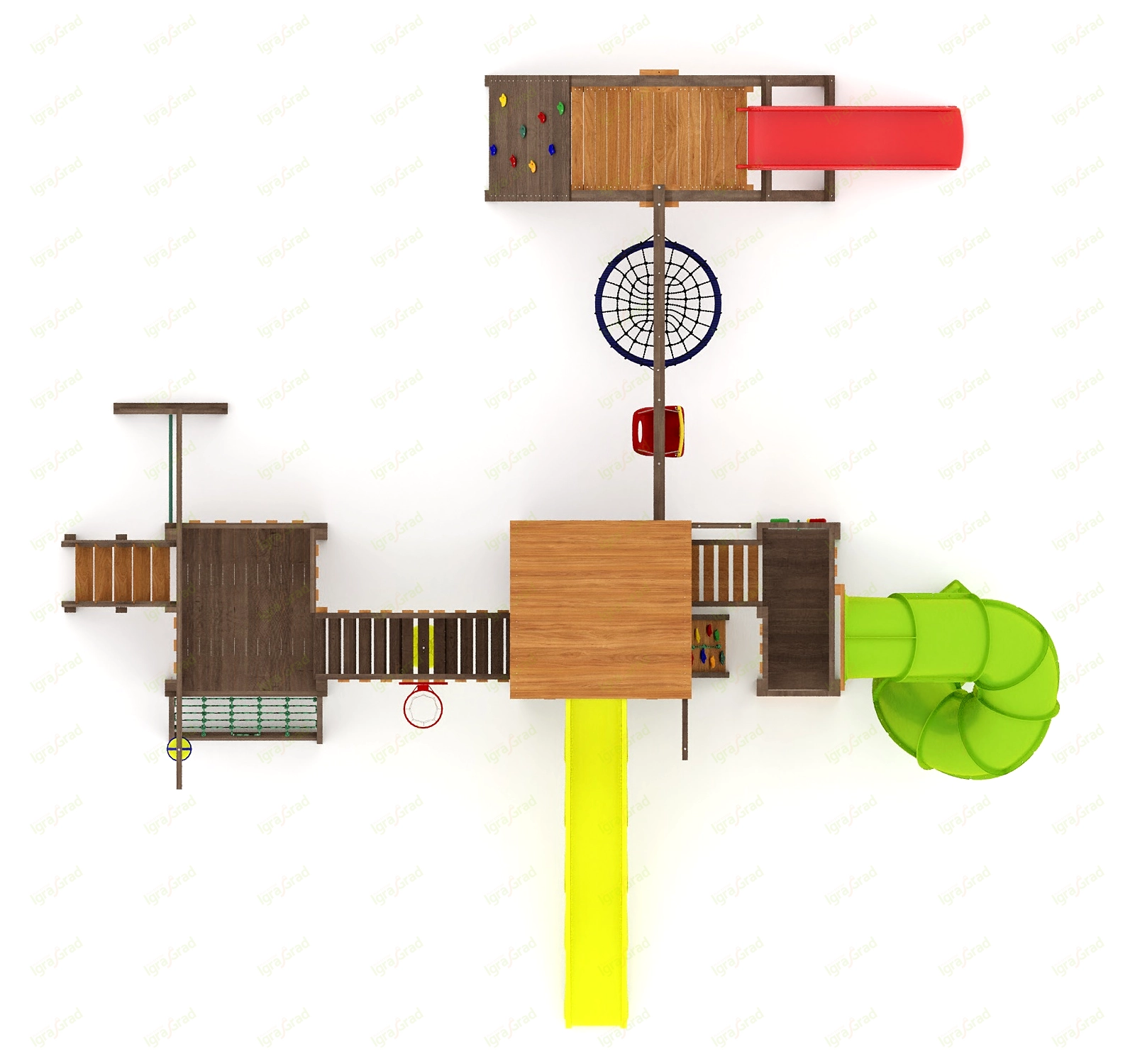 Детская площадка IgraGrad Панда Фани Мостик 2 с трубой 2,1м Детская площадка IgraGrad Панда Фани Мостик 2 с трубой 2,1м