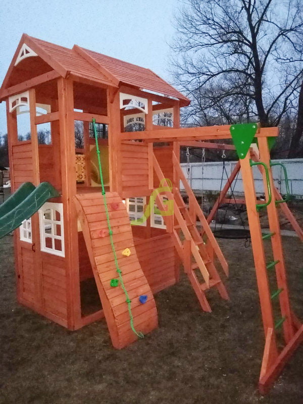 Детская площадка IgraGrad Клубный домик 2 с трубой и рукоходом Luxe Детская площадка IgraGrad Клубный домик 2 с трубой и рукоходом Luxe