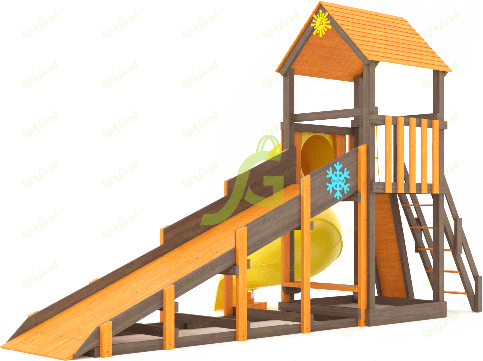 Всесезонная площадка IgraGrad С Tower с трубой SF Всесезонная площадка IgraGrad С Tower с трубой SF