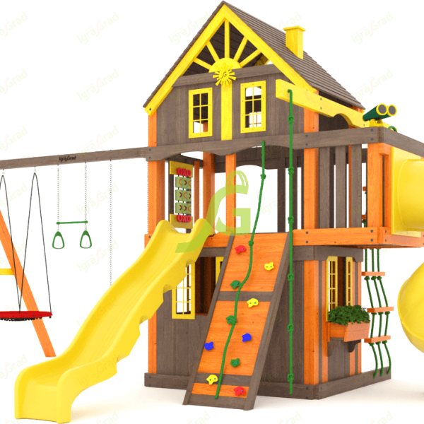 Детская площадка IgraGrad Шато 2 с трубой (Домик) мод.2