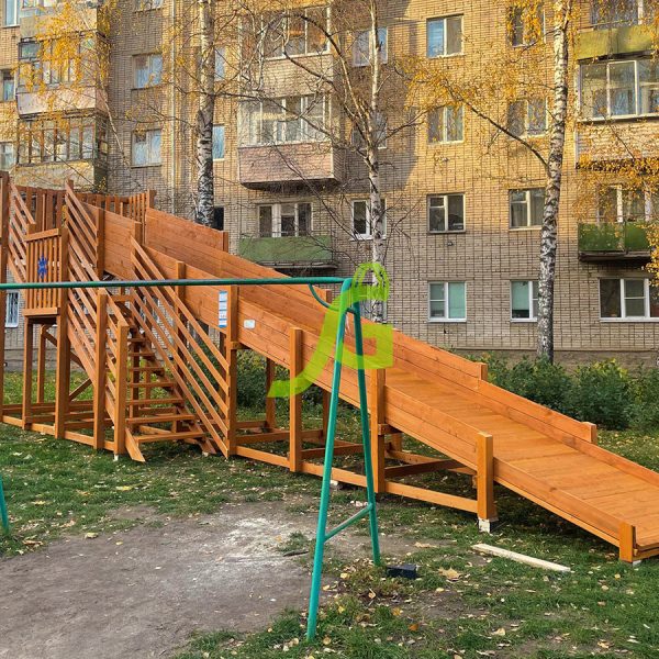 Зимняя горка “IgraGrad Snow Fox”, скат 10 м