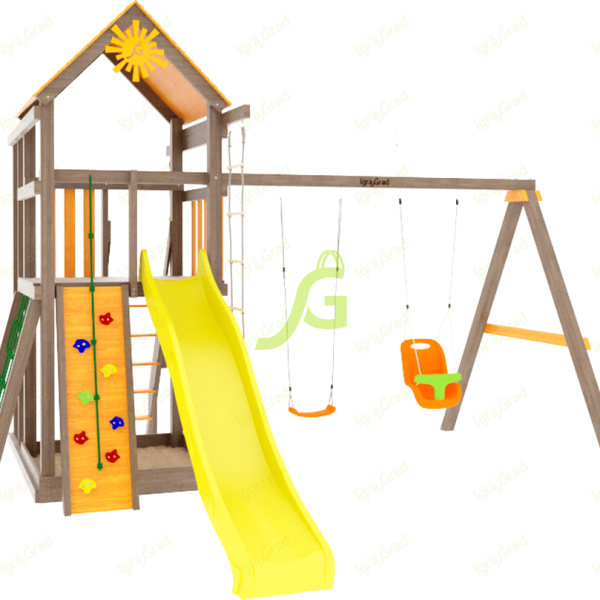 Детская площадка IgraGrad Панда Фани Fort с сеткой