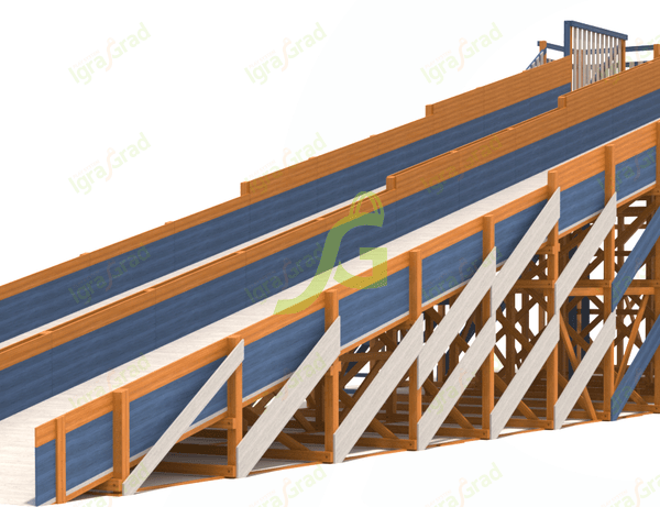 Зимняя горка IgraGrad Snow Fox, скат 18 м мод.3