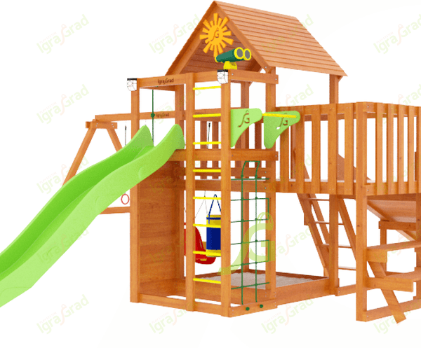 Детская площадка IgraGrad Крафт Pro 3 с зимней горкой