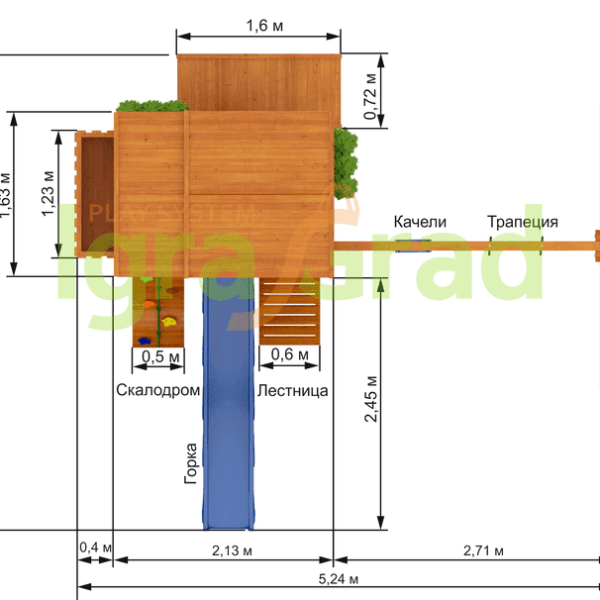 Детская площадка IgraGrad Клубный домик 3