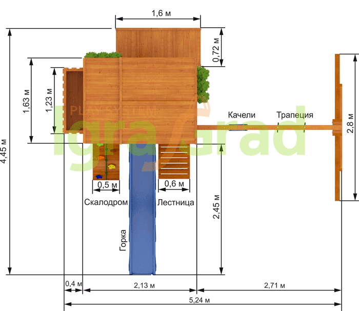 Детская площадка IgraGrad Клубный домик 3 Детская площадка IgraGrad Клубный домик 3