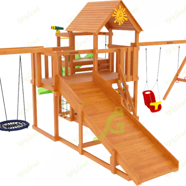 Детская площадка IgraGrad Крафт Pro 4 с зимней горкой