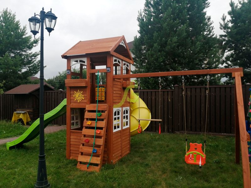 Детская площадка IgraGrad Клубный домик с трубой Luxe Детская площадка IgraGrad Клубный домик с трубой Luxe