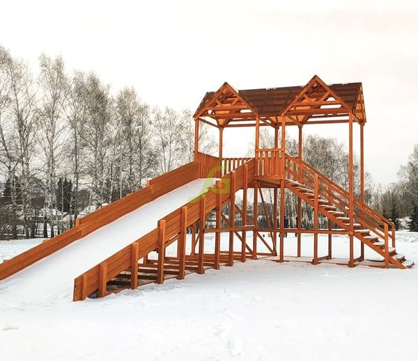 Зимняя горка “IgraGrad Snow Fox Макси”, скат 10 м