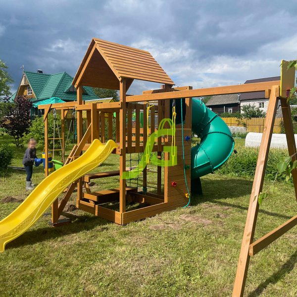 Детская площадка IgraGrad Крафт Pro 4 с трубой мод.2