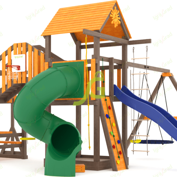 Детская площадка IgraGrad Панда Фани Мостик с трубой