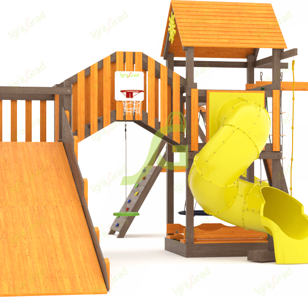 Всесезонная площадка IgraGrad С Мостик 2 с трубой SF