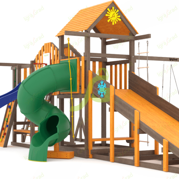 Всесезонная площадка IgraGrad С Мостик 1 с трубой SF2