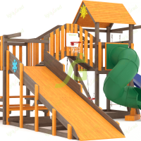 Всесезонная площадка IgraGrad С Мостик 1 с трубой SF2