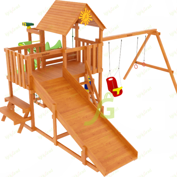 Детская площадка IgraGrad Крафт Pro 3 с зимней горкой