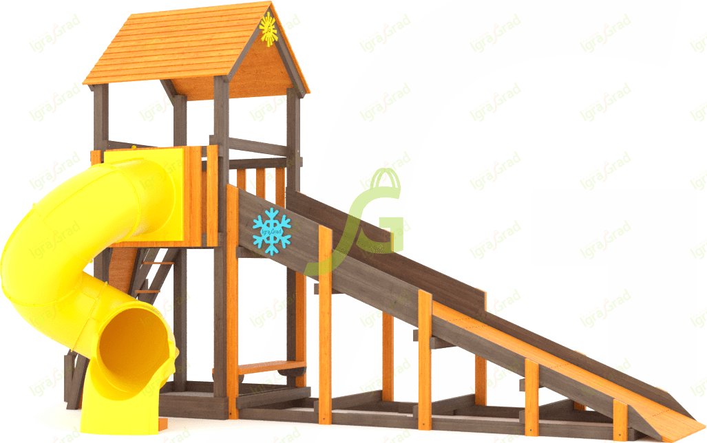 Всесезонная площадка IgraGrad С Tower с трубой SF Всесезонная площадка IgraGrad С Tower с трубой SF