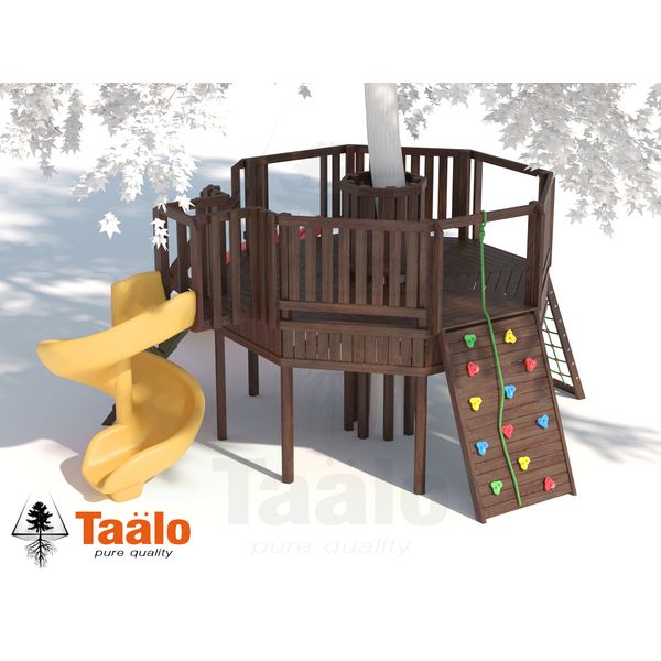 Серия G модель 1 – детская игровая конструкция платформа восьмигранник вокруг дерева (конструктор)