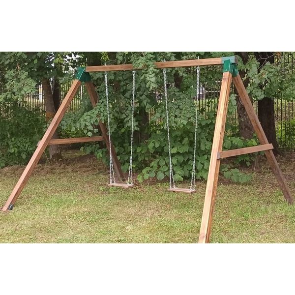 Серия ТО модель 1 – сидение качели деревянное на цепях