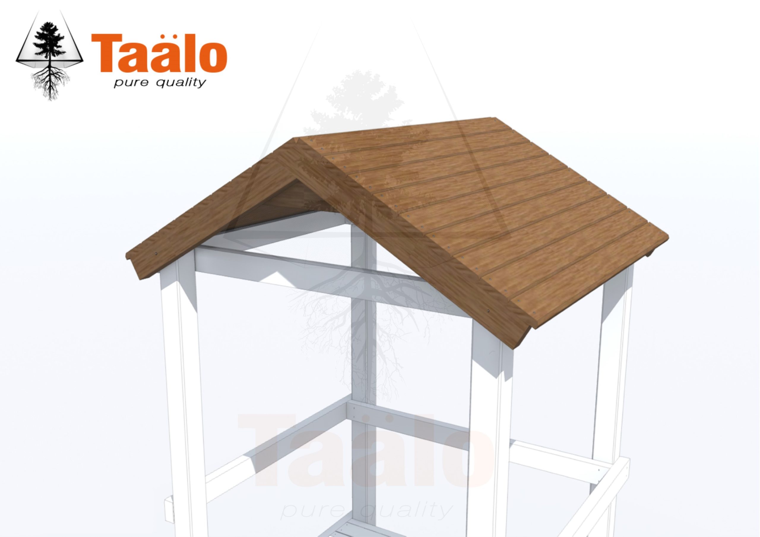 Серия T модель 20 – крыша деревянная двускатная (элемент детской игровой конструкции)