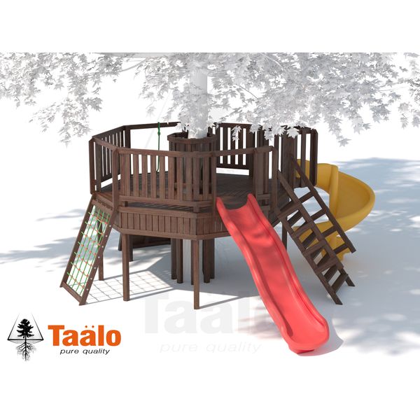 Серия G модель 1 – детская игровая конструкция платформа восьмигранник вокруг дерева (конструктор)