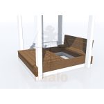 Серия TP модель 1 – песочница с крышкой «трансформер» встроенная (элемент детской игровой конструкции для частных владений)