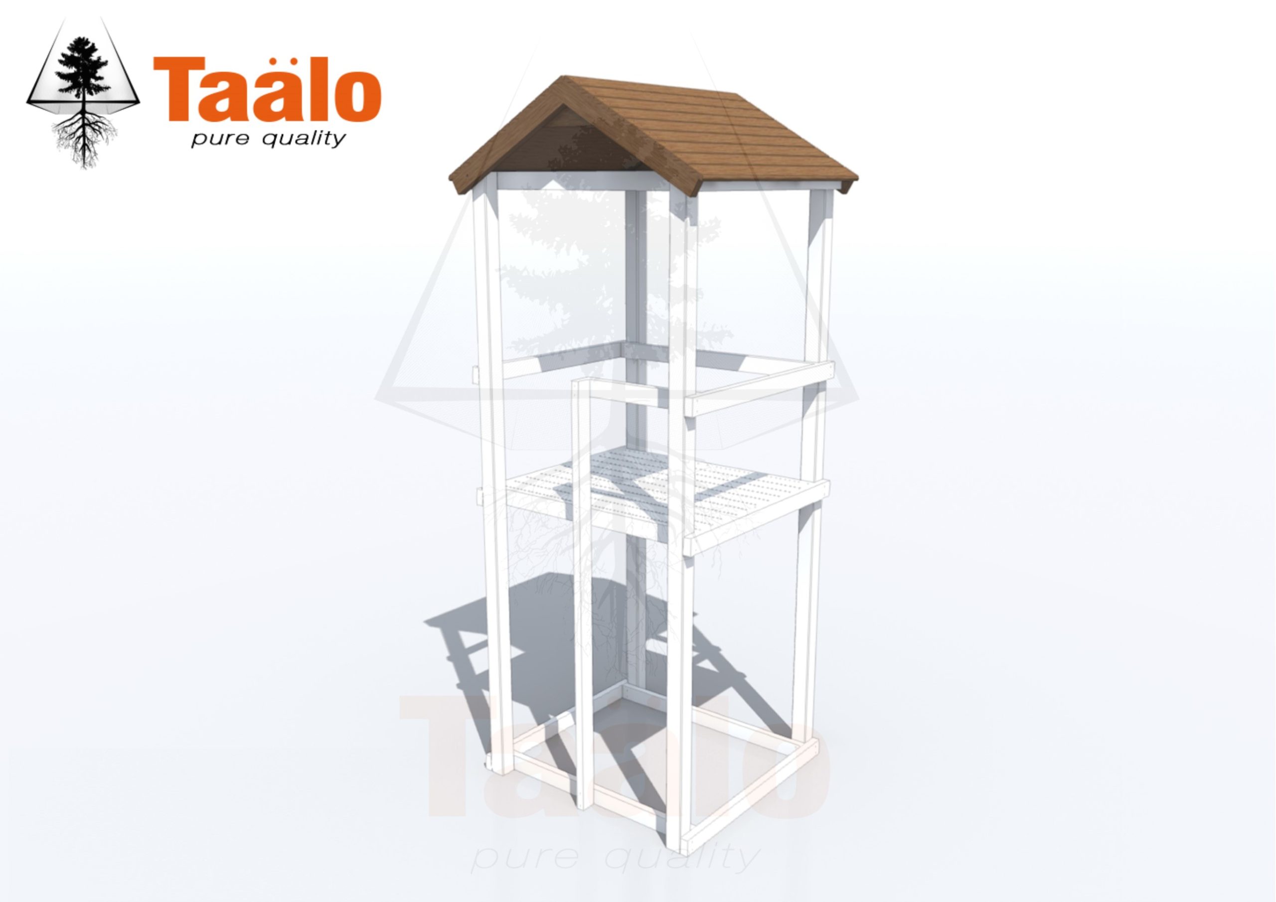 Серия T модель 20 – крыша деревянная двускатная (элемент детской игровой конструкции)