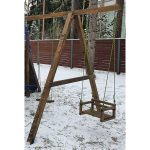 Серия ТО1 модель 2 – сидение качели деревянное «малютка» на канатах (для частных владений)