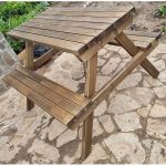 Серия Q модель 1 – столик с лавочками 1200х1200х800мм.