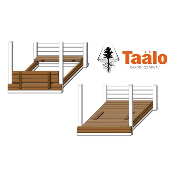 Серия TP модель 2 – песочница с крышкой «трансформер» пристроенная к домику (элемент детской игровой конструкции – песочница для частных владений)