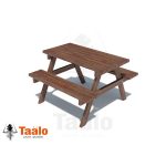 Серия Q модель 1 – столик с лавочками 2000х1500х850мм.