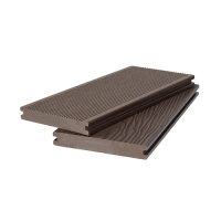 Террасная доска SINGARAJA 140х20х4000 Темно-коричневый (3D + вельвет) Полнотелая