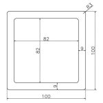 Столб опорный DENPASAR 100х100х2900 Темно-коричневый (без фактуры дерева)